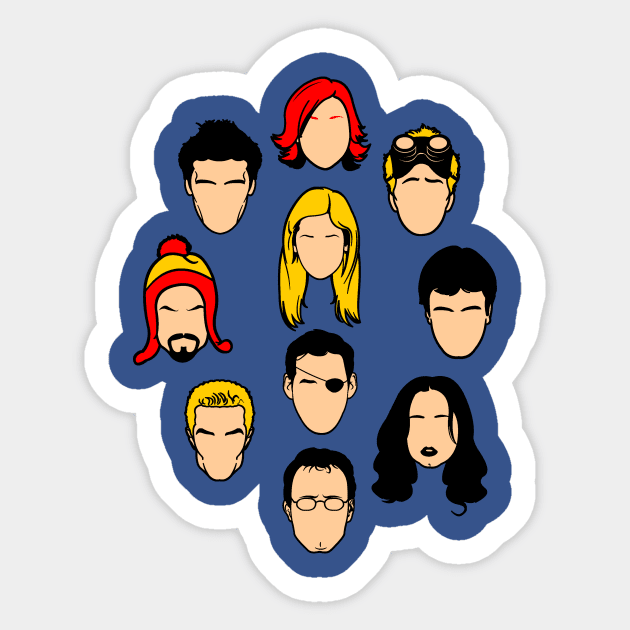 Whedon's Heroes Sticker by TomTrager